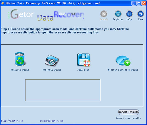 iGetor Data Recovery Software screenshot