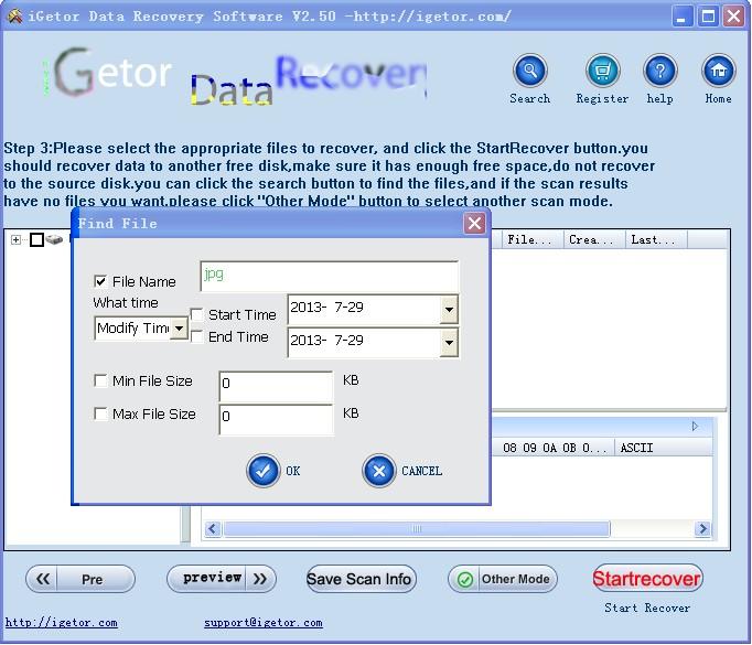 NTFS partition files recovery